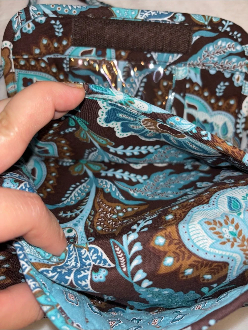 New Vera Bradley Java Blue Wallet Crossbody RETIRED